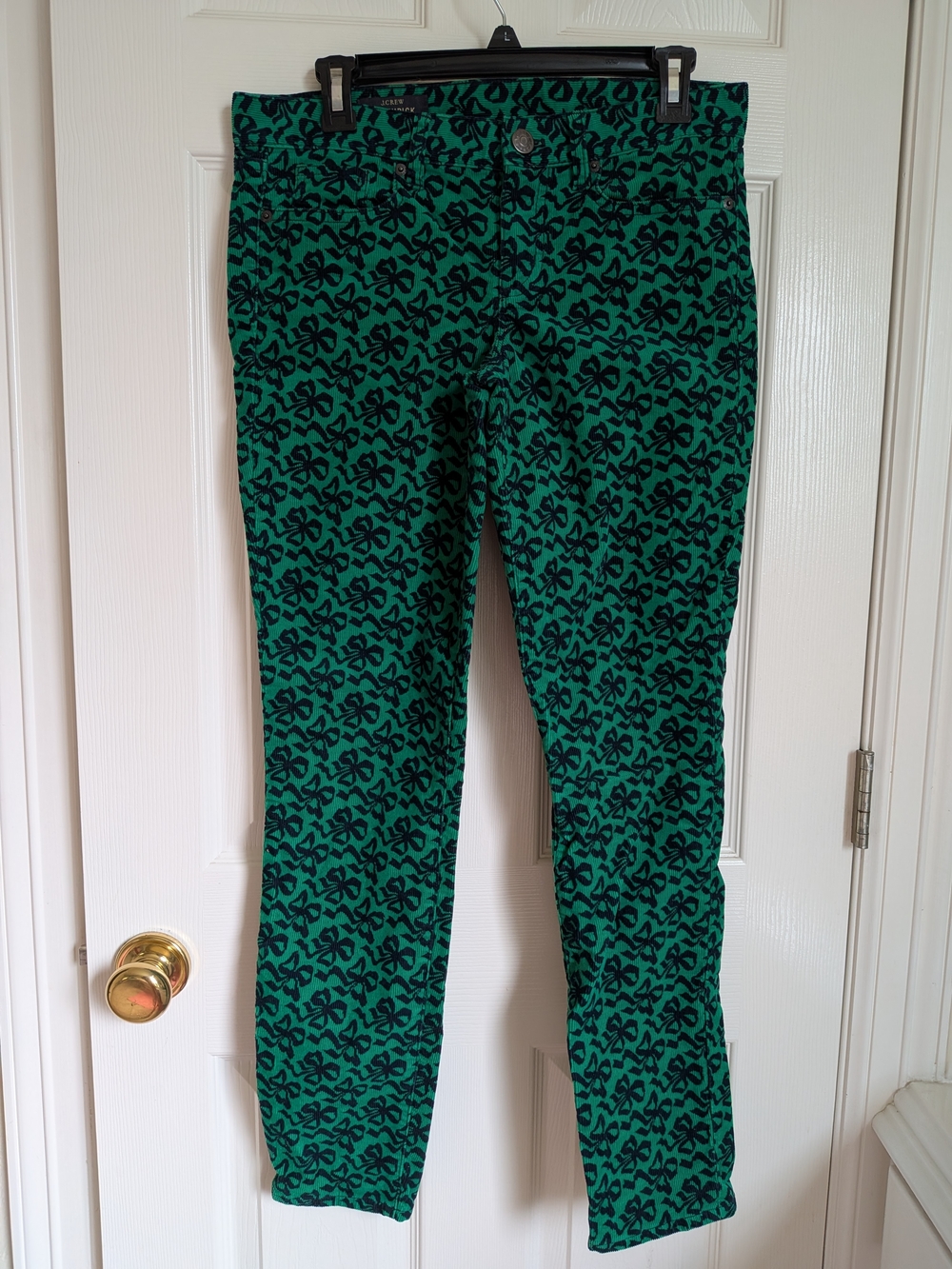 J.Crew Green and Black Toothpick Skinny Jeans